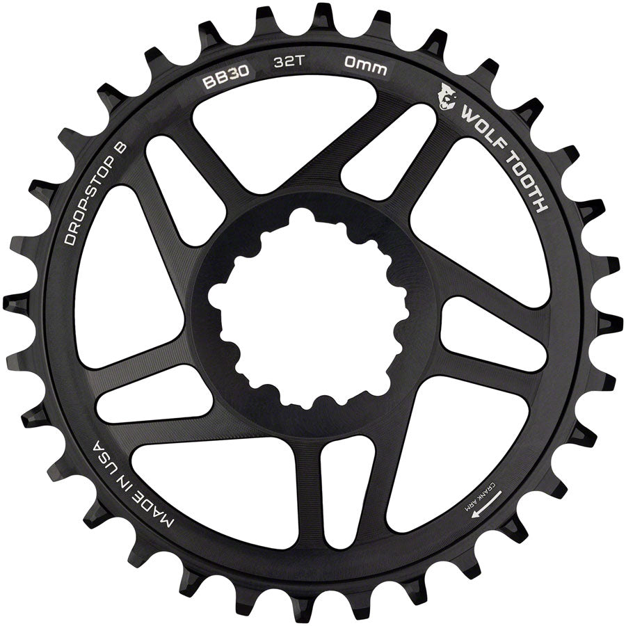 Wolf Tooth Direct Mount Chainring - 32t, SRAM Direct Mount, Drop-Stop B, For BB30 Short Spindle Cranksets, 0mm Offset, Buy