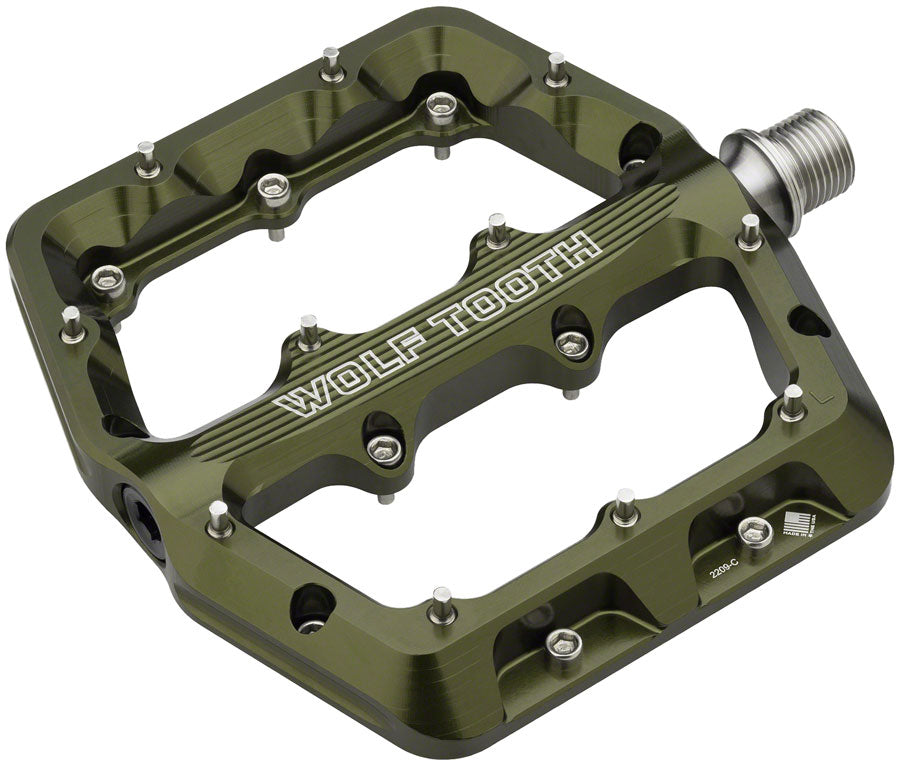 Wolf Tooth Waveform Pedals - Olive, Large Extremely For Sale