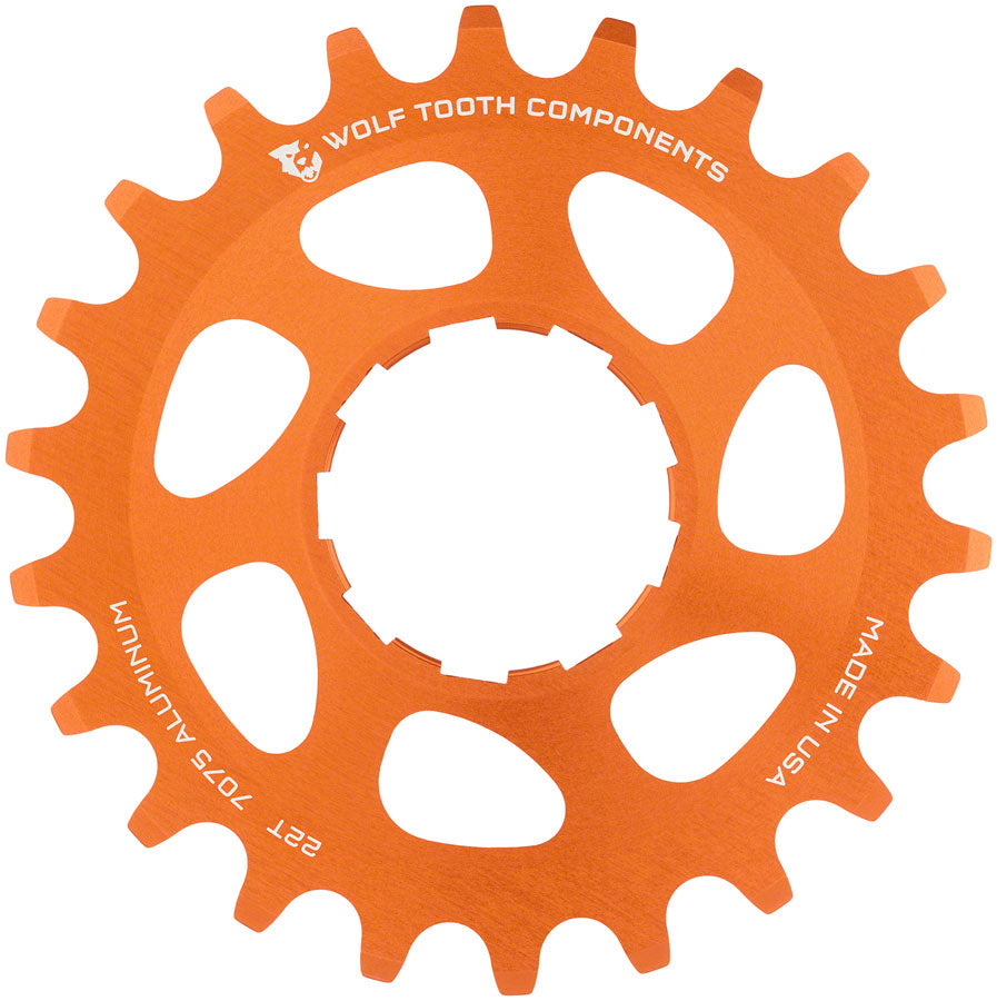 Wolf Tooth Single Speed Aluminum Cog - 22t, Compatible with 3/32 Chains, Orange For Cheap Online