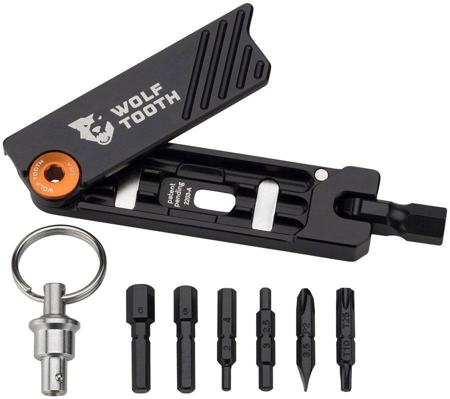 Wolf Tooth 6-Bit Hex Wrench Multi-Tool with Keyring - Orange Clearance Best Store To Get