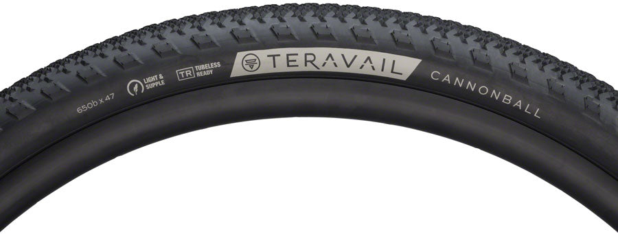 Teravail Cannonball Tire - 650b x 47, Tubeless, Folding, Black, Durable, Fast Compound Cheap Sale Marketable