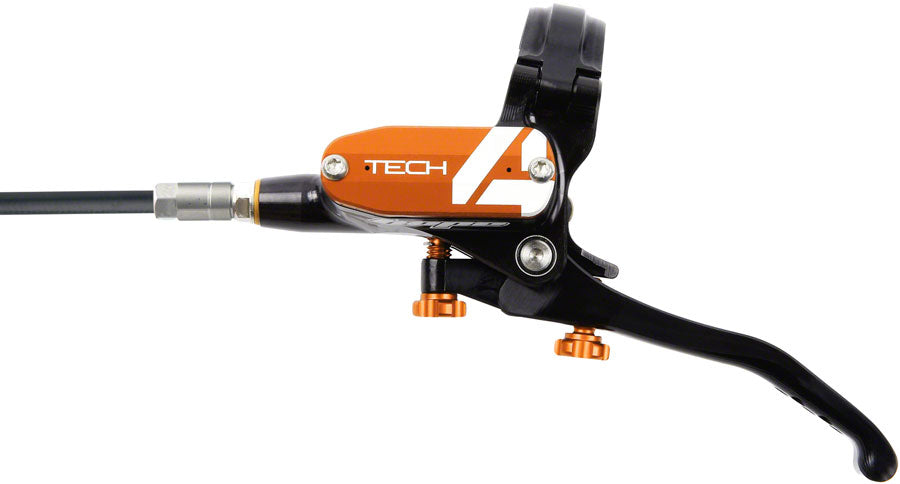 Hope Tech 4 V4 Disc Brake and Lever Set - Front, Hydraulic, Post Mount, Orange Cheap The Cheapest