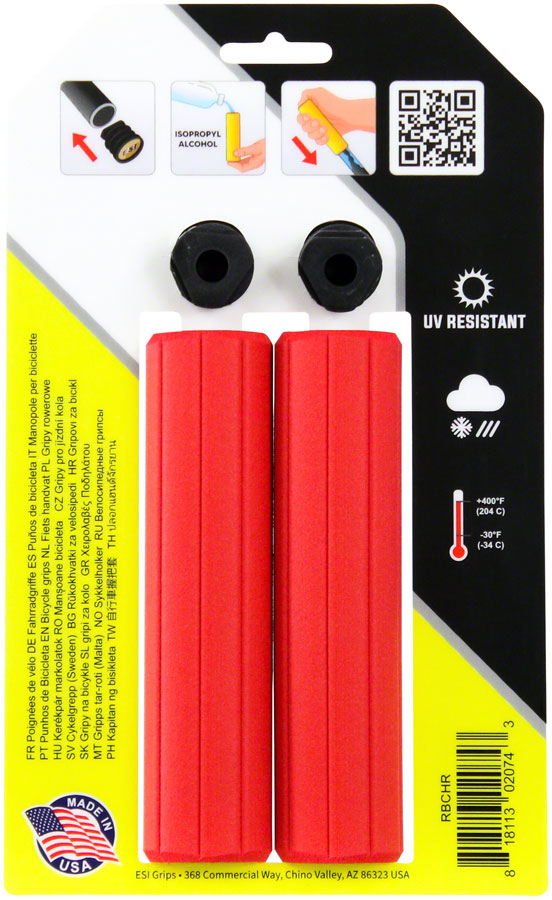 ESI Ribbed Chunky Grips - Red Fast Delivery Sale Online