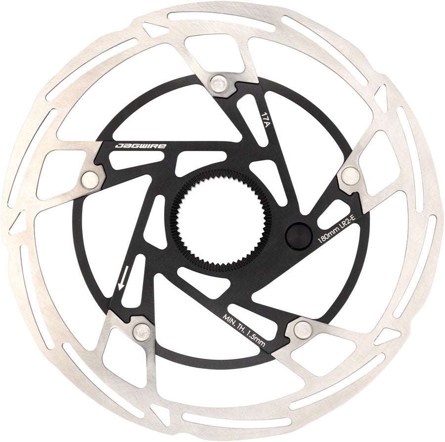 Jagwire Pro LR2-E Ebike Disc Brake Rotor with Magnet - 180mm, Center Lock, Silver/Black Buy Cheap Deals
