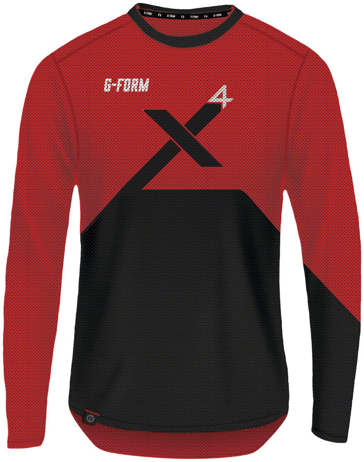 G-Form Pro-X4 Long Sleeve Bike Jersey - Red/Black, Medium Discount Exclusive