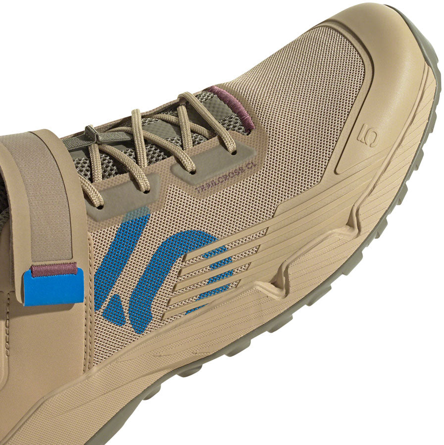 Five Ten Trailcross Mountain Clipless Shoes - Men's, Beige Tone/Blue Rush/Orbit Green, 11