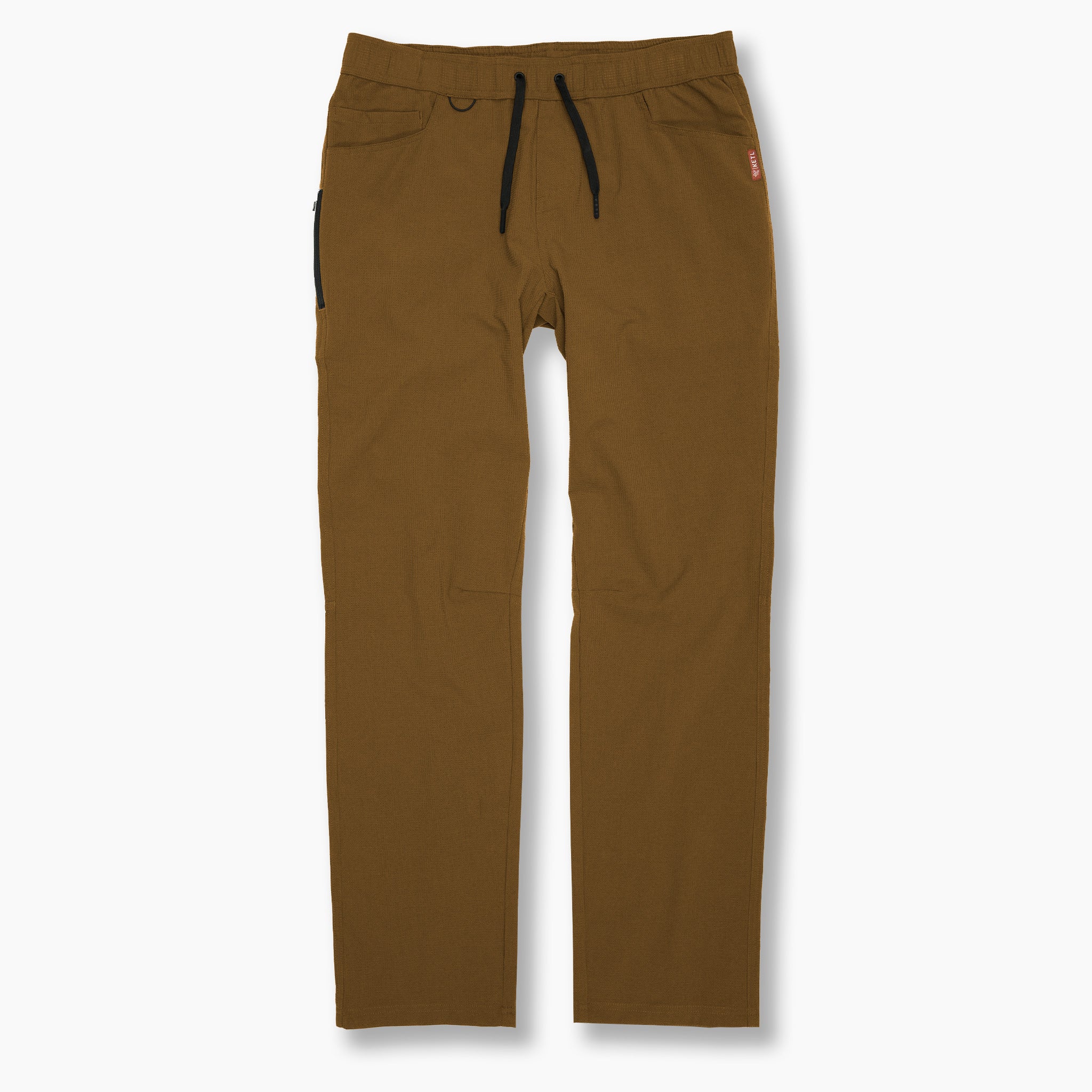 KETL Mtn Vent Lightweight Pants Straight Fit 32 Inseam: Summer Hiking & Travel - Ultra-Breathable, Packable & Stretchy - Brown Men's