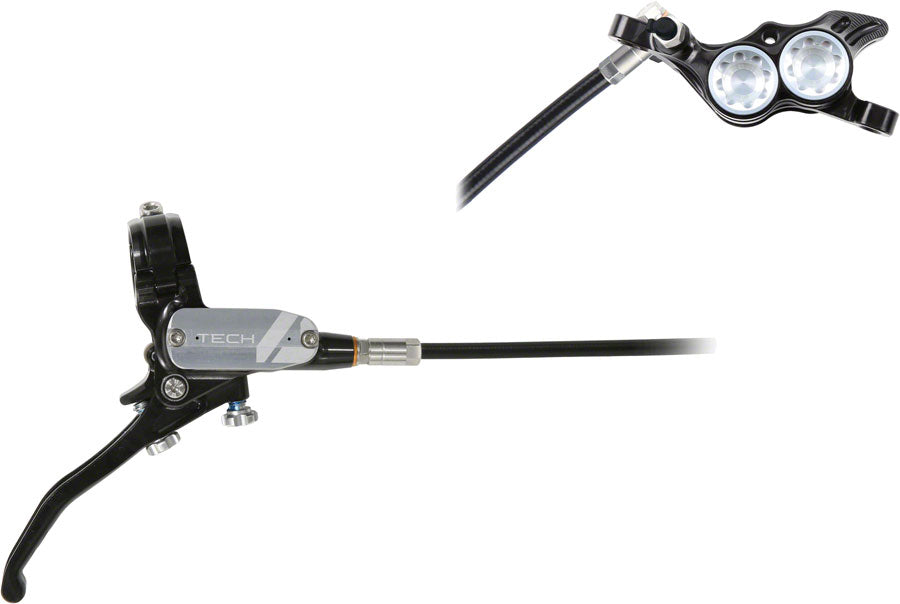 Hope Tech 4 E4 Disc Brake and Lever Set - Rear, Hydraulic, Post Mount, Silver Shop Offer Online