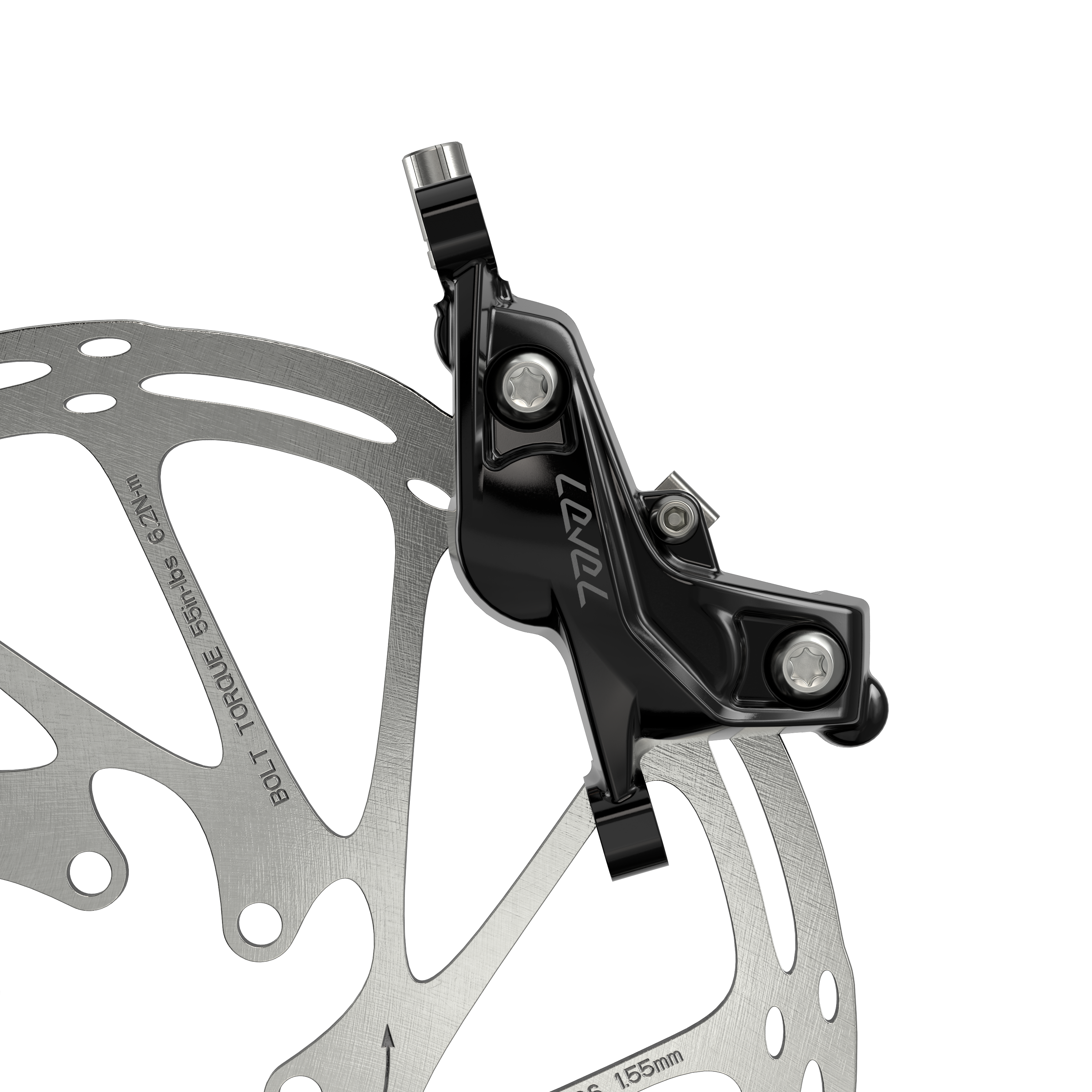 SRAM Level Silver Stealth Disc Brake Caliper Assembly - Front/Rear, Post Mount, 4-Piston, Black, C1 With Paypal Cheap Pice