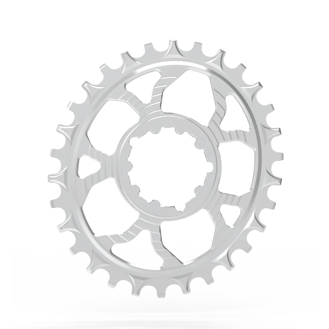 5Dev 7075 12% Oval Chainring Raw / Clear, SRAM 3 Bolt, 30 Tooth, 3mm Offset Sale Low Shipping Fee