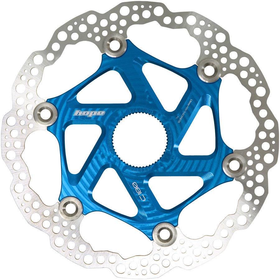 Hope MTB Floating Centre-Lock Disc Brake Rotor - 180mm, Center-Lock, Blue Clearance Amazing Pice