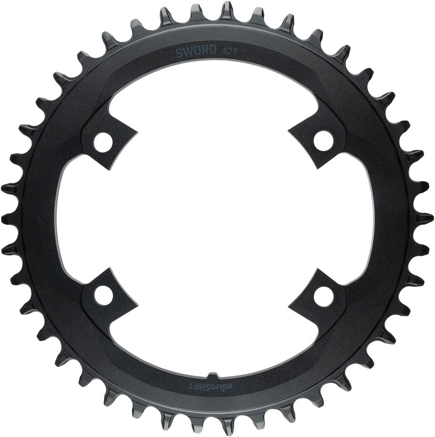microSHIFT Sword Chainring - 42t, 110 Asym BCD, For 1x 9/10-Speed, Black Free Shipping Cheap Pice