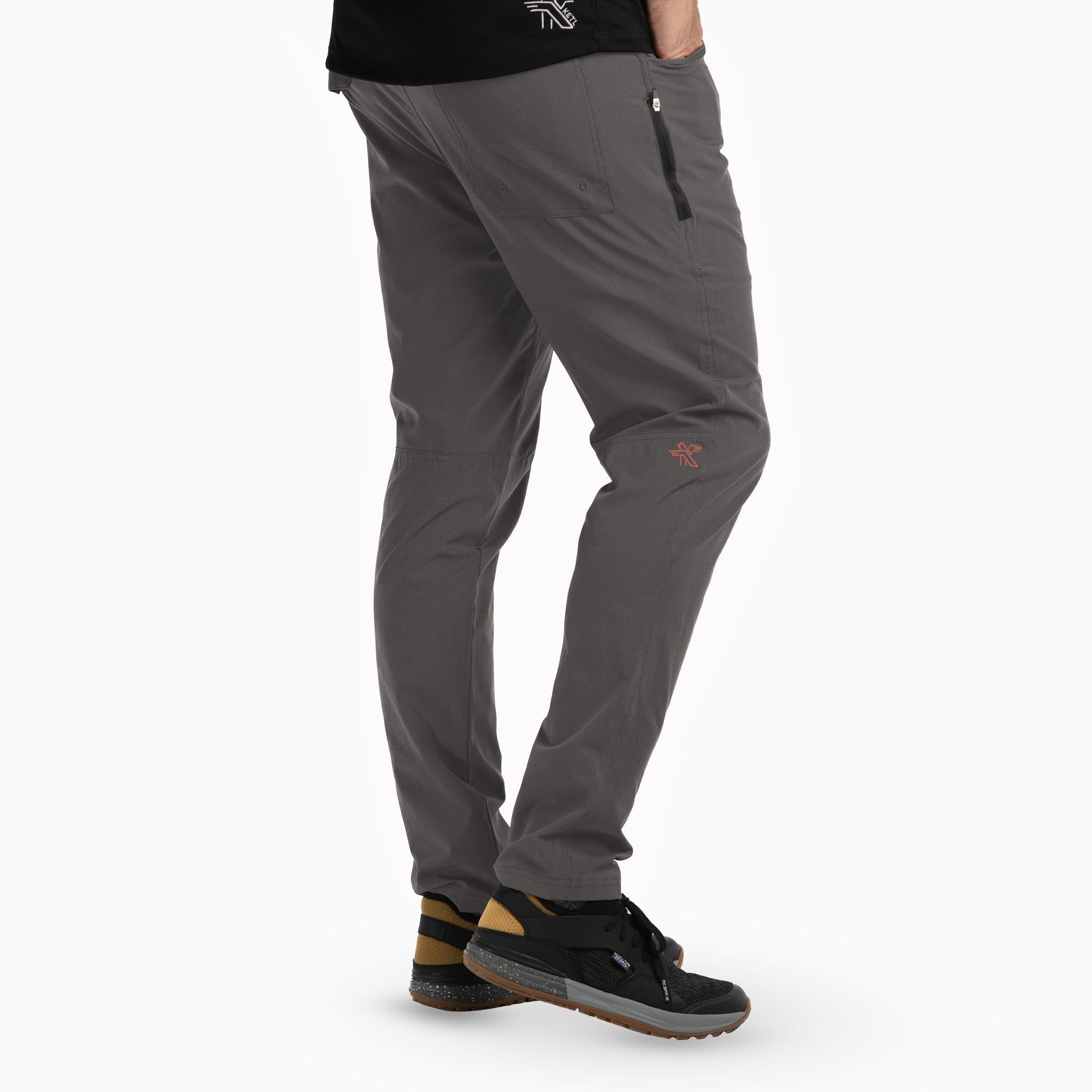 KETL Mtn Vent Lightweight Pants 32 Inseam: Summer Hiking & Travel - Ultra-Breathable, Packable & Stretchy - Grey Men's