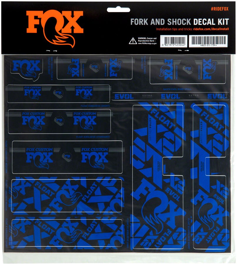 FOX Fork and Shock Decal Kit - Blue Big Discount Cheap Pice