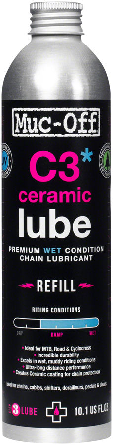 Muc-Off C3 Wet Ceramic Bike Chain Lube - 300ml, Aluminum Refill Bottle Inexpensive Cheap Online