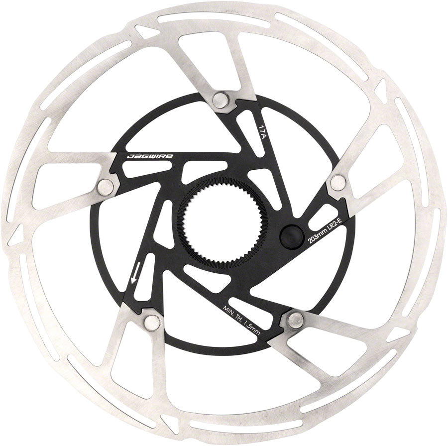 Jagwire Pro LR2-E Ebike Disc Brake Rotor with Magnet - 203mm, Center Lock, Silver/Black Free Shipping Best Pices