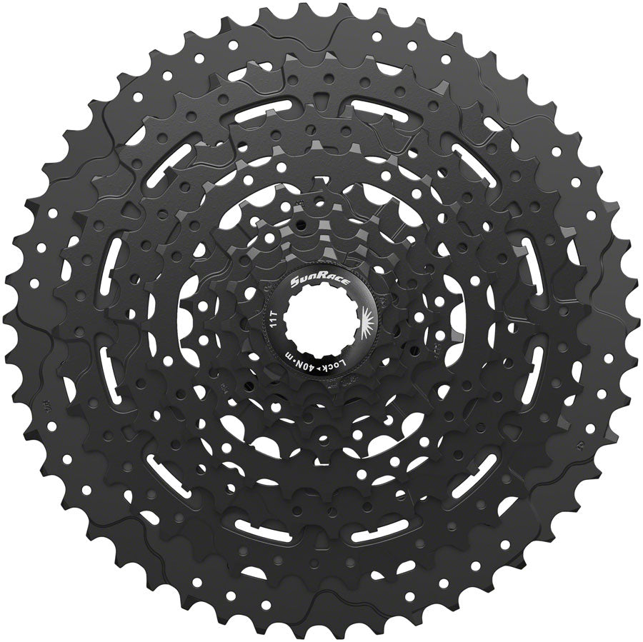 SunRace M993 Cassette - 9-Speed, 11-50t, Alloy Spider and Lockring, ED Black Supply Online