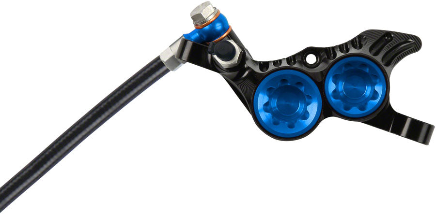 Hope Tech 4 V4 Disc Brake and Lever Set - Rear, Hydraulic, Post Mount, Blue 2025 Sale Online