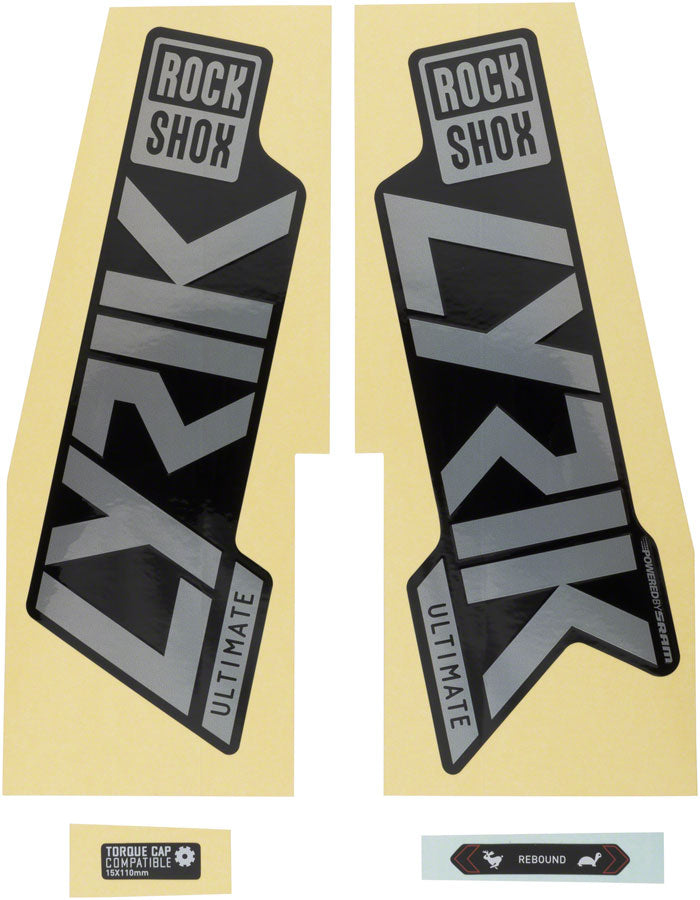 Rockshox Fork Decal Kit - Lyrik Ultimate, 27.5/29, Gloss Rainbow Foil/High Gloss Black Free Shipping Supply