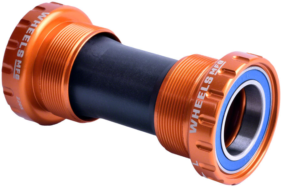 Wheels Manufacturing BSA Bottom Bracket - Shimano Hollowtech II Spindle, ABEC 3, Orange Free Shipping New Styles