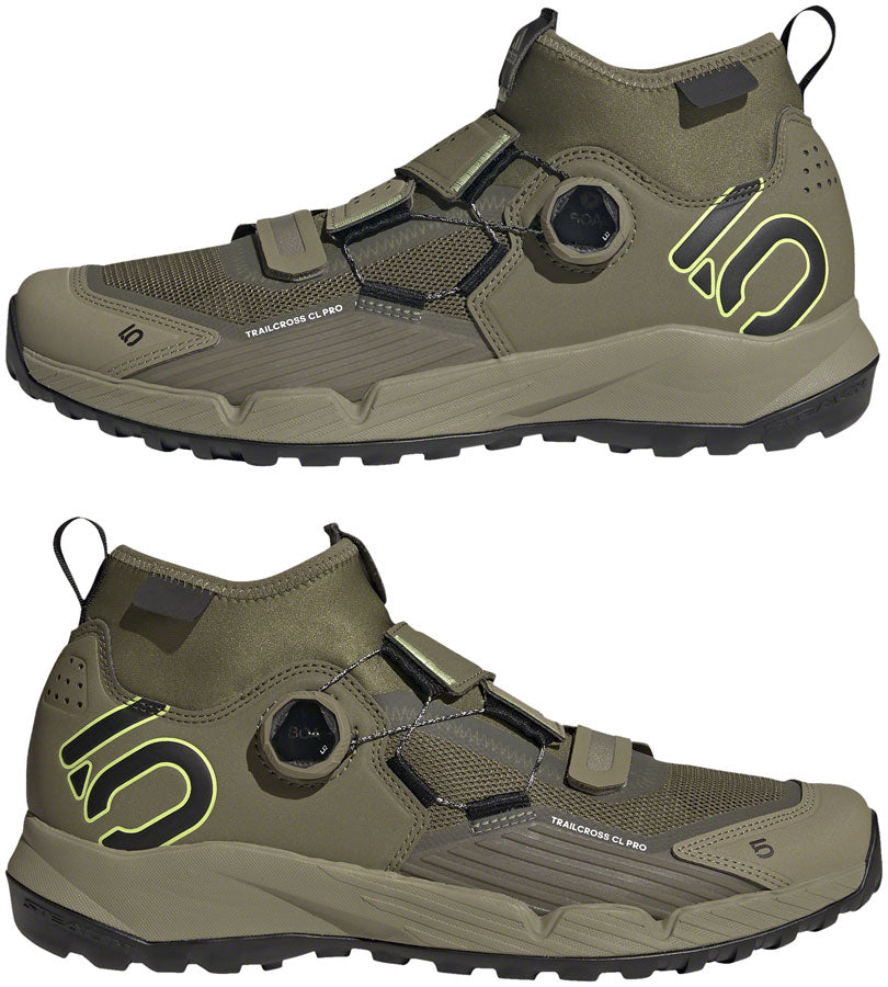 Five Ten Trailcross Pro Mountain Clipless Shoes - Men's, Green/Black/Green, 8