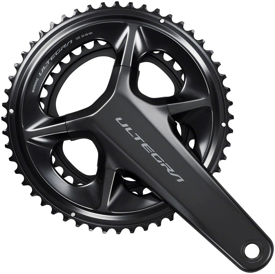 Shimano Ultegra FC-R8100 Crankset - 170mm, 12-Speed, 52/36t, Hollowtech II Spindle Interface, Black Geniue Stockist For Sale