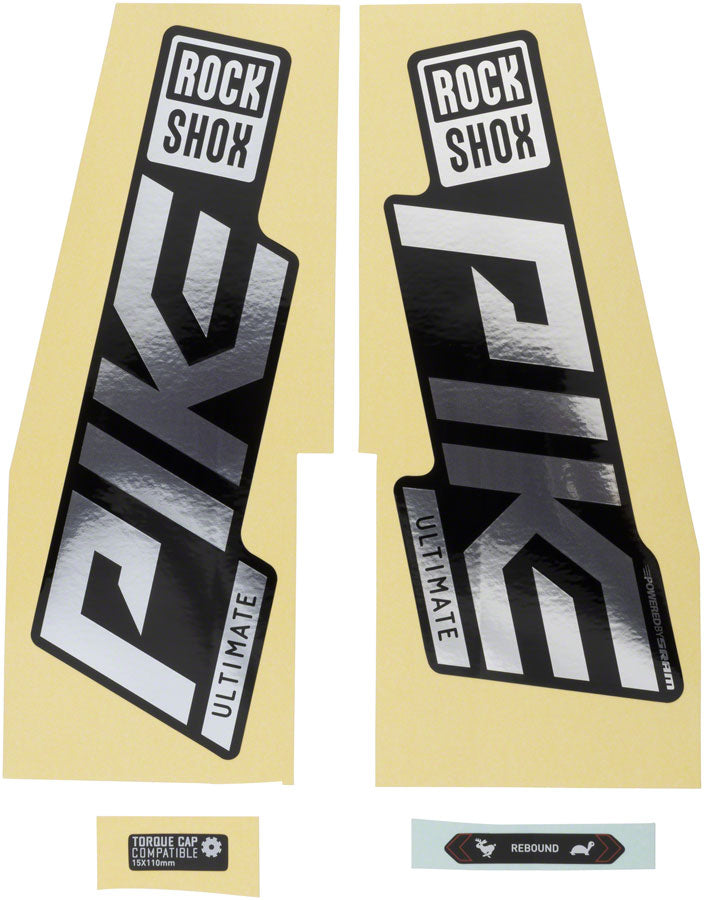 Rockshox Fork Decal Kit - Pike Ultimate, 27.5/29, Gloss Polar Foil/High Gloss Black Cheap Sale The Cheapest