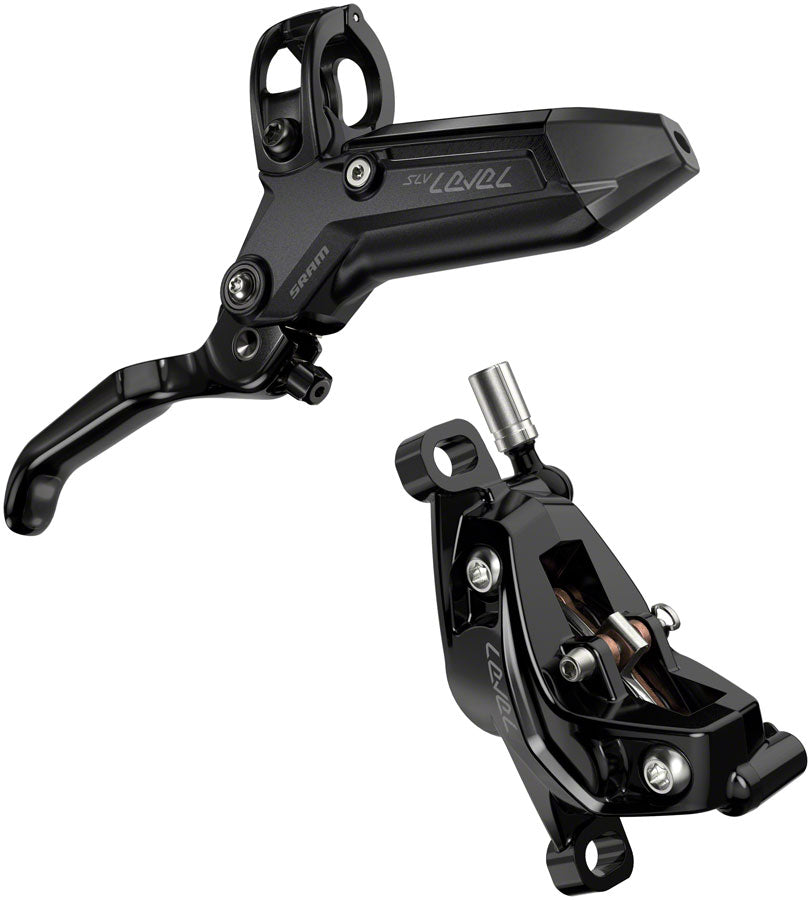 SRAM Level Silver Stealth Disc Brake and Lever - Front, Post Mount, 4-Piston, Aluminum Lever, SS Hardware, Black, C1 Clearance Wide Range Of