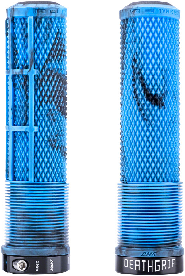 DMR DeathGrip 2 Flangeless Grips - Thick, Lock-On, Blue Mable How Much Sale Online