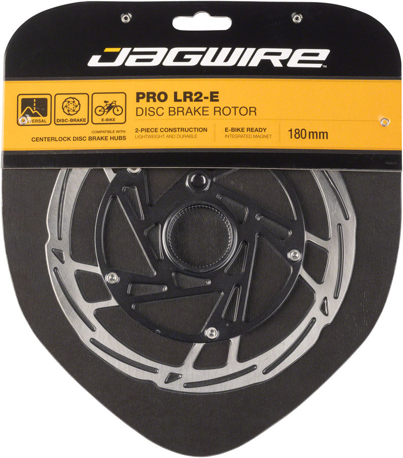 Jagwire Pro LR2-E Ebike Disc Brake Rotor with Magnet - 180mm, Center Lock, Silver/Black Buy Cheap Deals