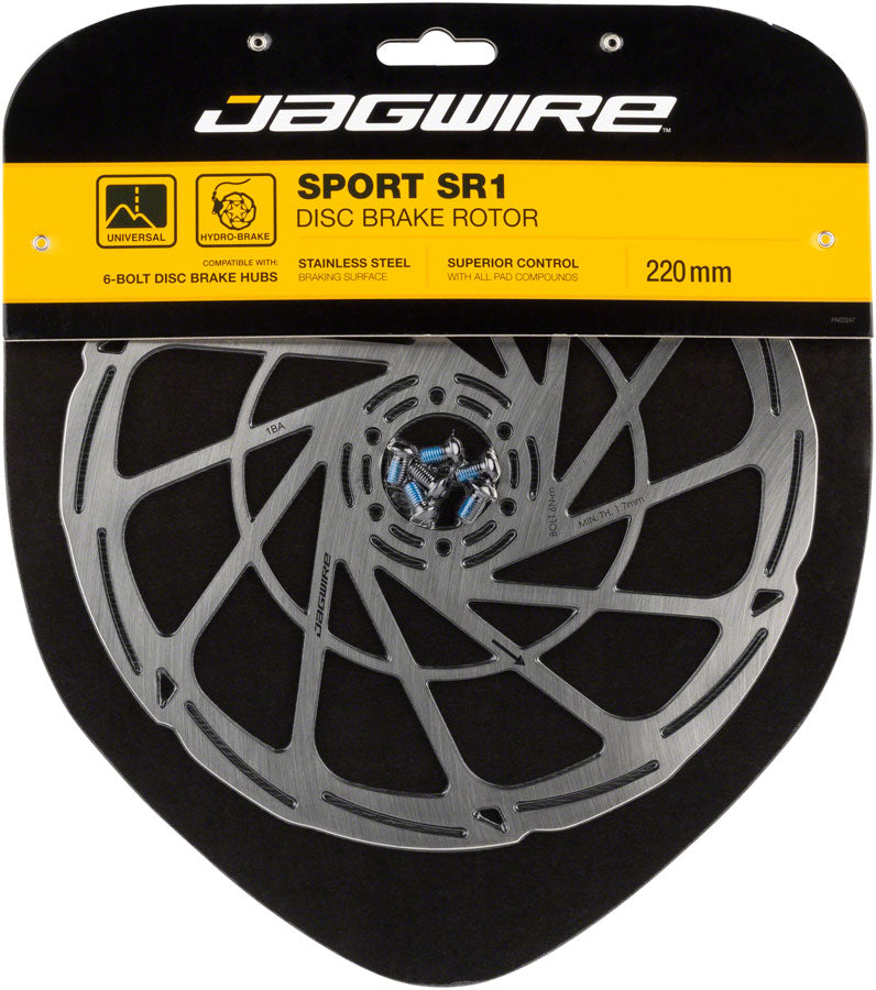 Jagwire Sport SR1 Disc Brake Rotor - 220mm, 6-Bolt, Silver Outlet 2025 Unisex