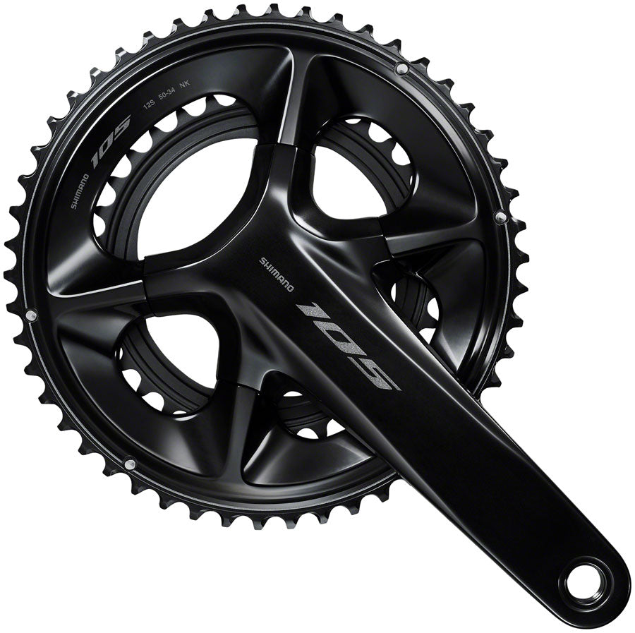 Shimano 105 FC-R7100 Crankset - 170mm, 12-Speed, 50/34t, 110 Asymmetric BCD, Hollowtech II Spindle Interface, Black Buy Cheap Countdown Package