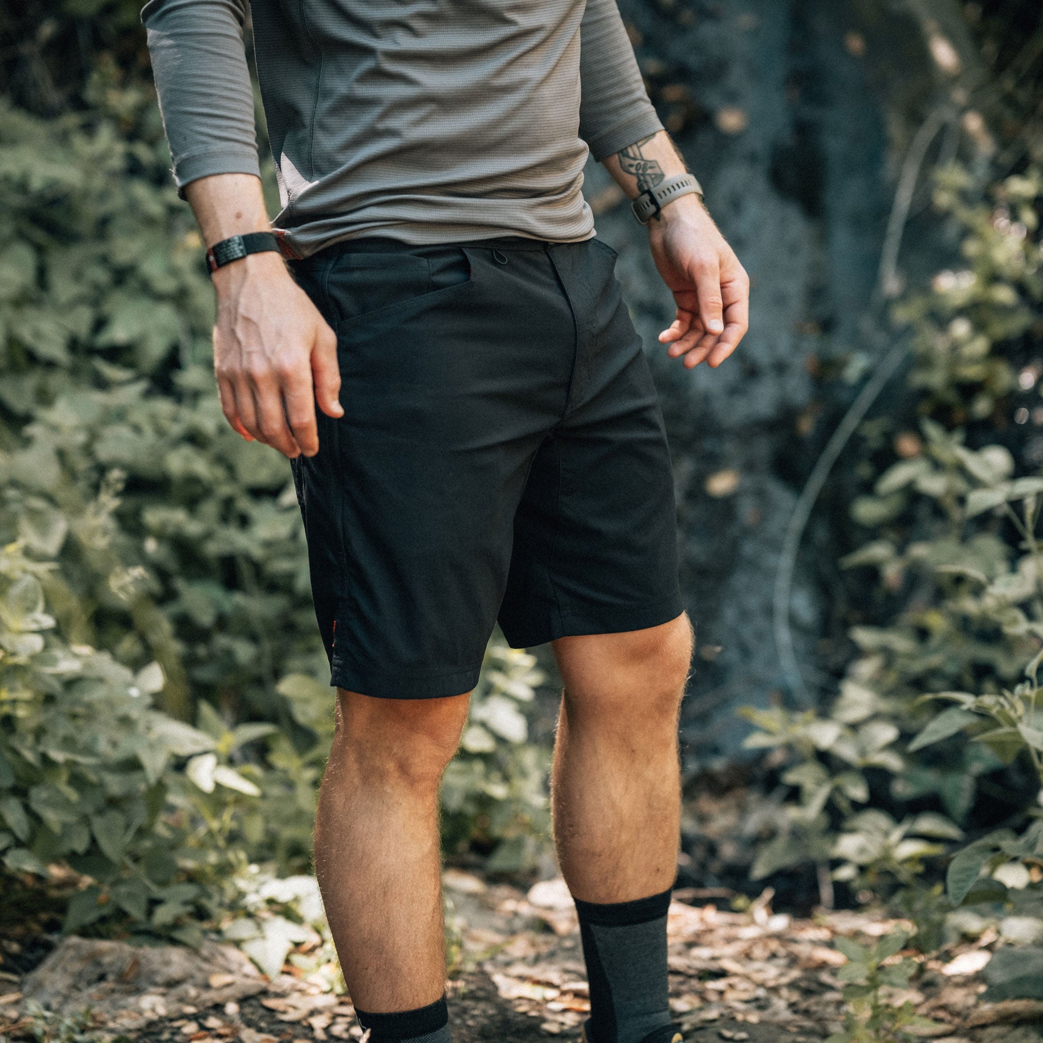 KETL Mtn Shenanigan Hiking Shorts - Lightweight, Stretchy, Packable Men's Travel Shorts Black Men's