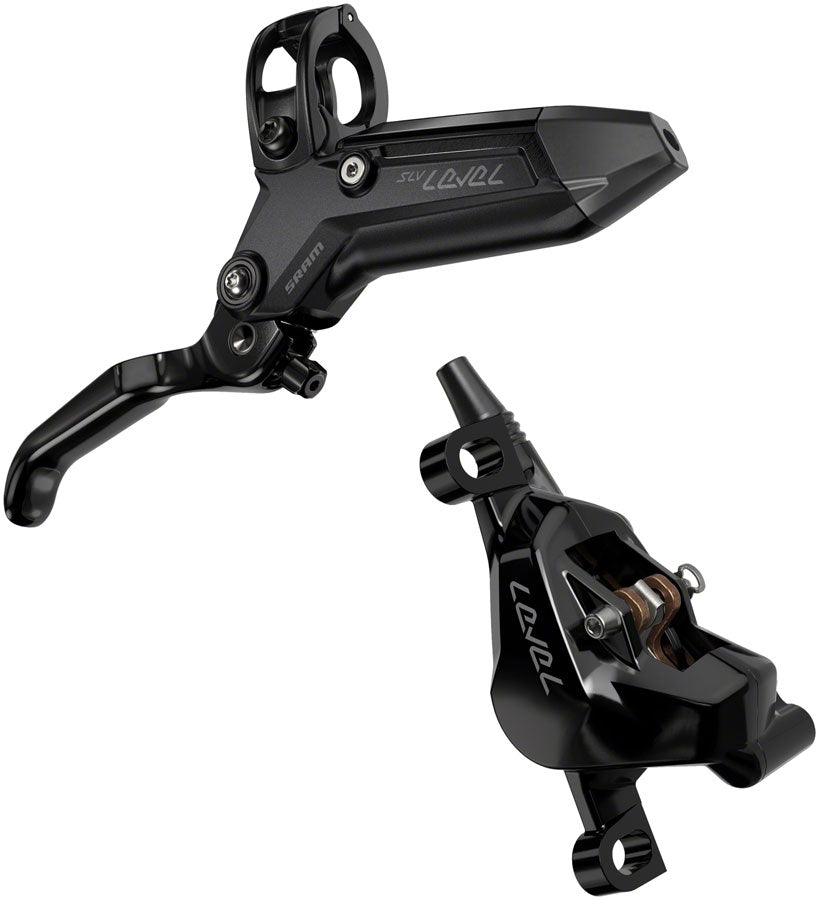 SRAM Level Silver Stealth Disc Brake and Lever - Rear, Post Mount, 2-Piston, Aluminum Lever, SS Hardware, Black, C1 Get To Buy