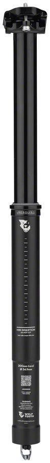 Wolf Tooth Resolve Dropper Seatpost - 34.9, 200mm Travel, Black, Rev 2 Outlet For Nice