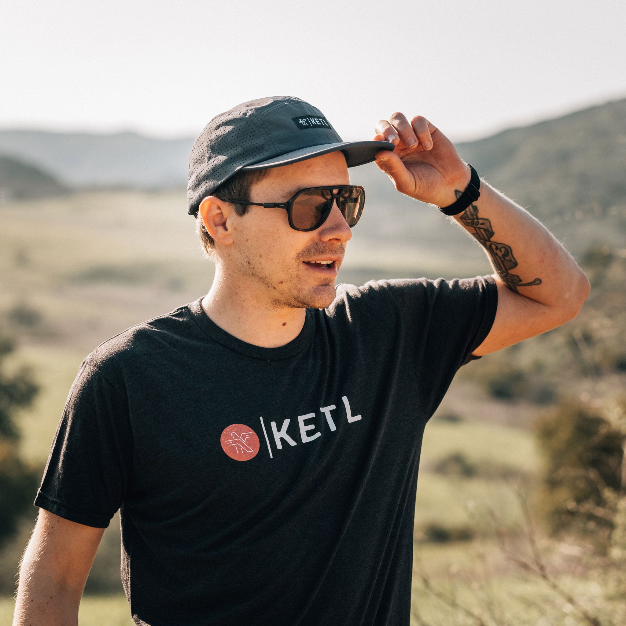 KETL Mtn For Fun's Sake Tri-Blend Tech Tee: Athletic Performance Shirt That's Magically Soft & Quick Dry - Black Men's