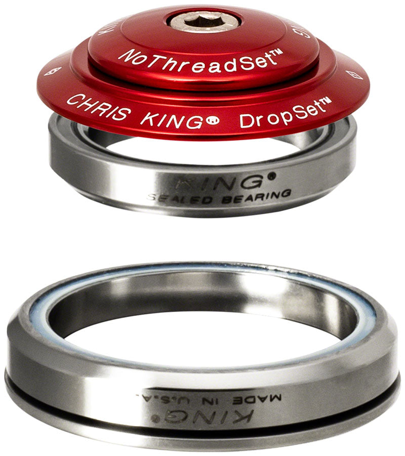 Chris King DropSet 5 Headset - 1-1/8, 42/52mm, 45 Deg, Red Pay With Visa For Sale