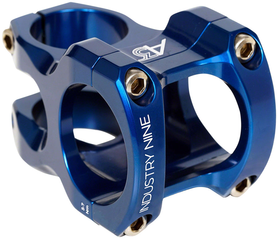 Industry Nine A318 Stem - 50mm, 31.8mm Clamp, +/-4.4, 1 1/8, Aluminum, Blue Cheap Sale Manchester