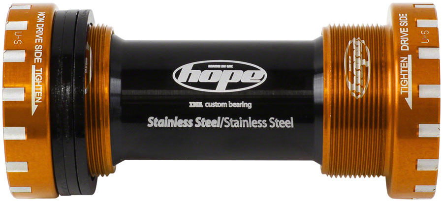 Hope BSA Threaded Bottom Bracket - 68/73mm, For 24mm Spindle, Stainless, Orange Cheap Nicekicks