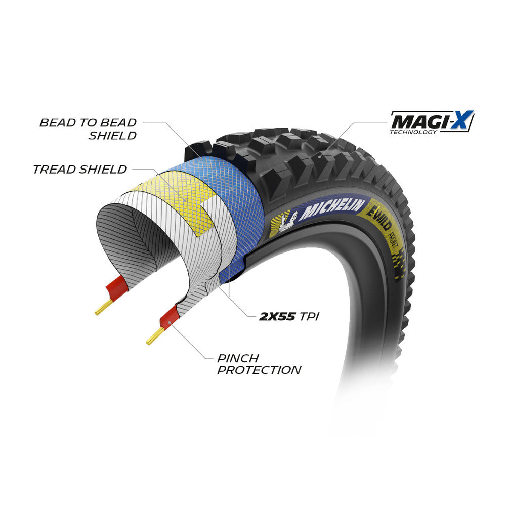 Michelin E-Wild Front Racing Line Tire - 29 x 2.4, Tubeless, Folding, Blue & Yellow Decals Very Cheap Cheap Online