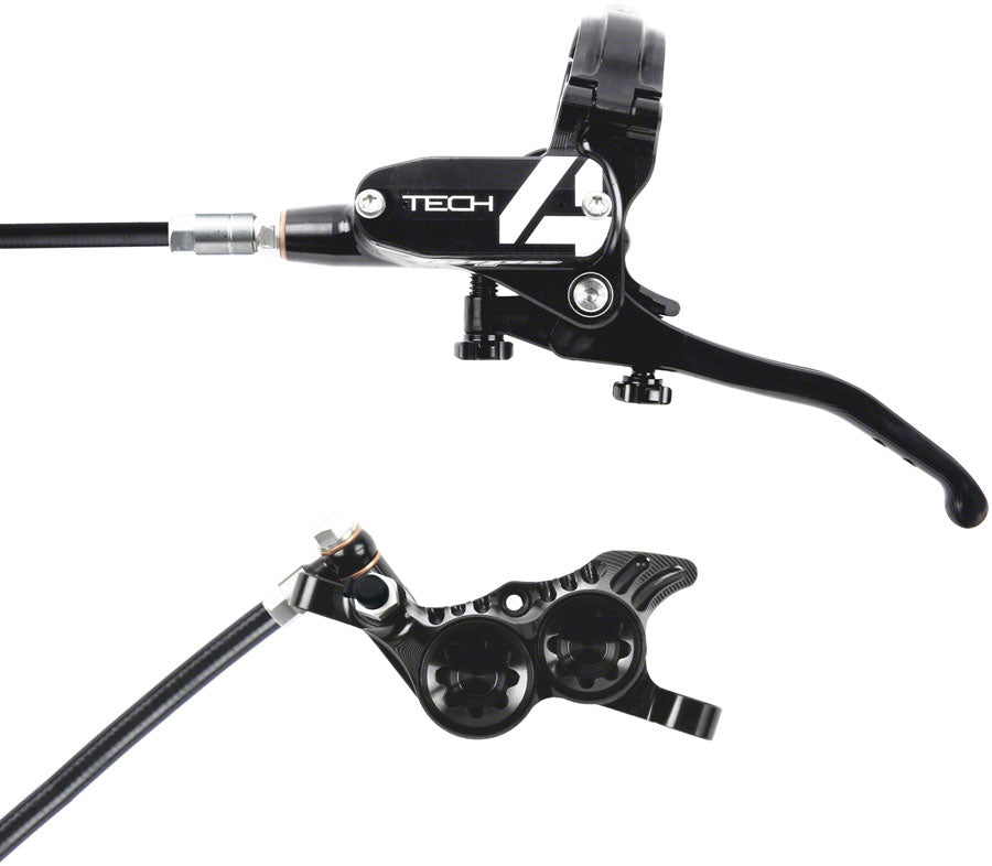 Hope Tech 4 V4 Disc Brake and Lever Set - Rear, Hydraulic, Post Mount, Black Popular Cheap Online