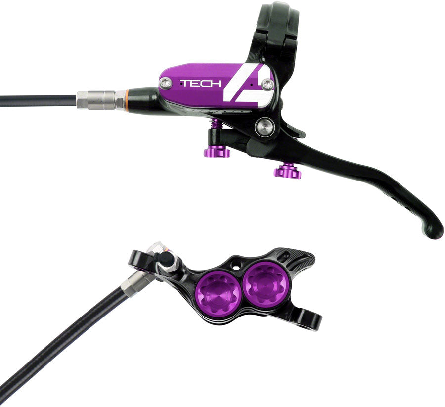 Hope Tech 4 E4 Disc Brake and Lever Set - Front, Hydraulic, Post Mount, Purple Big Sale Cheap Online