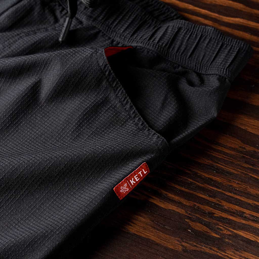 KETL Mtn Vent Lightweight Pants 32 Inseam: Summer Hiking & Travel - Ultra-Breathable, Packable & Stretchy - Black Men's