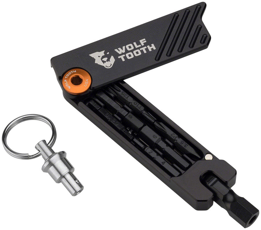 Wolf Tooth 6-Bit Hex Wrench Multi-Tool with Keyring - Orange Clearance Best Store To Get