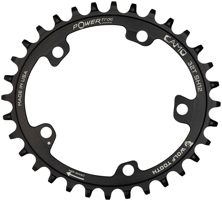 Wolf Tooth CAMO Aluminum Elliptical Chainring - 30t, Wolf Tooth CAMO Mount, Drop-Stop ST for Shimano 12 Speed HG+, Black In China Online