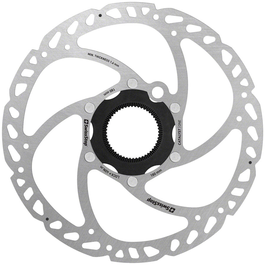 SwissStop Catalyst One Disc Rotor - 180mm, CenterLock, Silver Pay With Paypal For Sale