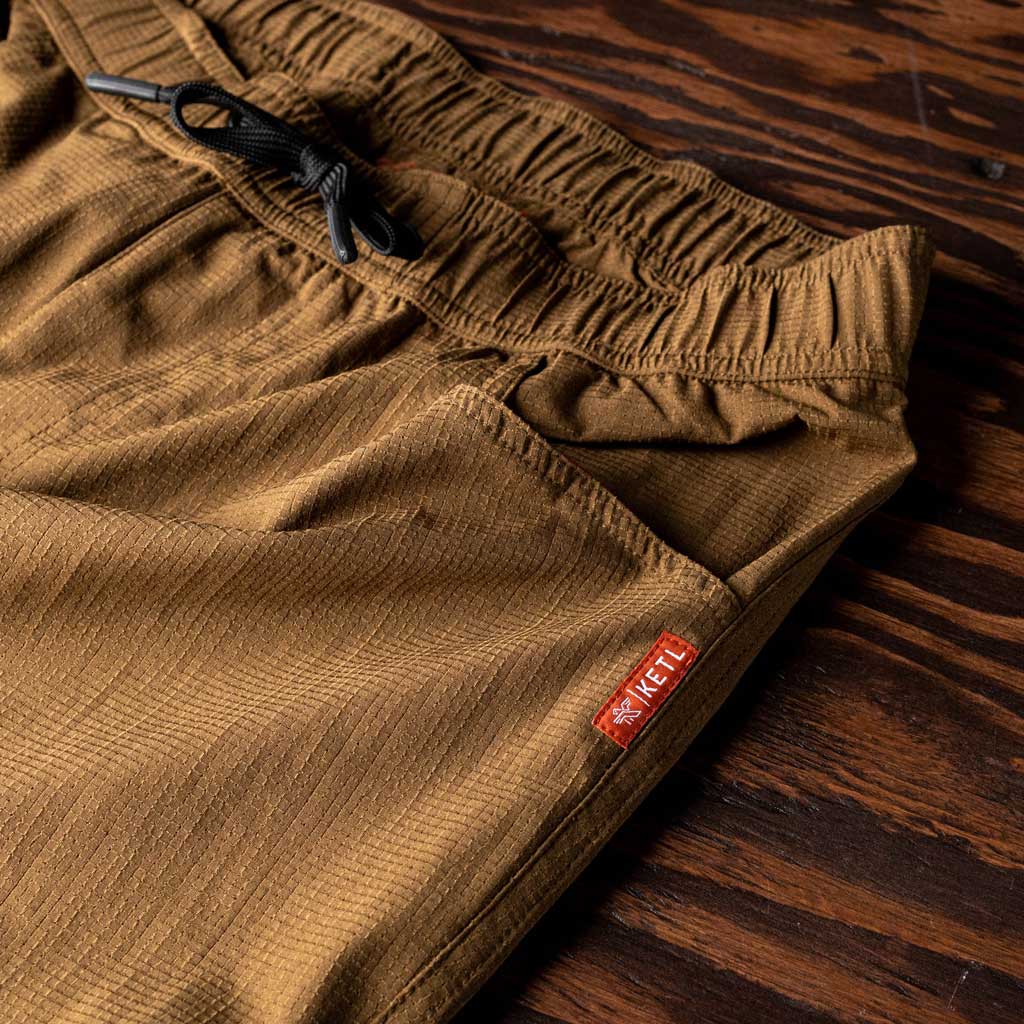 KETL Mtn Vent Lightweight Pants 32 Inseam: Summer Hiking & Travel - Ultra-Breathable, Packable & Stretchy - Brown Men's