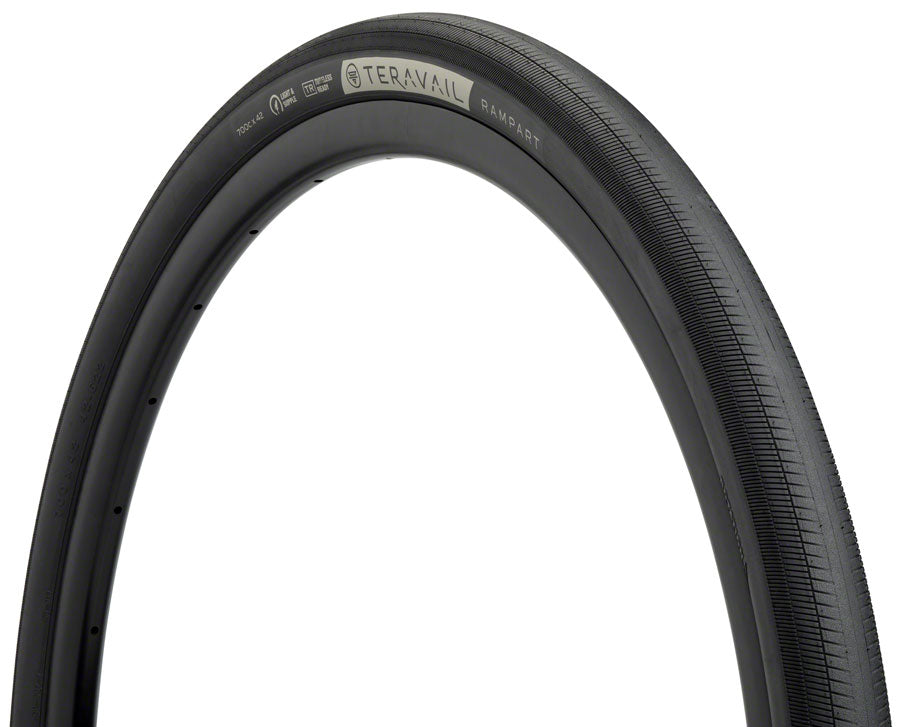 Teravail Rampart Tire - 700 x 42, Tubeless, Folding, Black, Durable, Fast Compound Discount From China