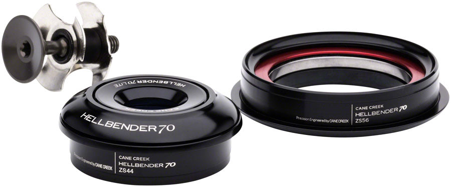Cane Creek Hellbender 70 Lite Headset - ZS44/28.6/H8 ZS56/40, Tapered, Black Free Shipping Buy