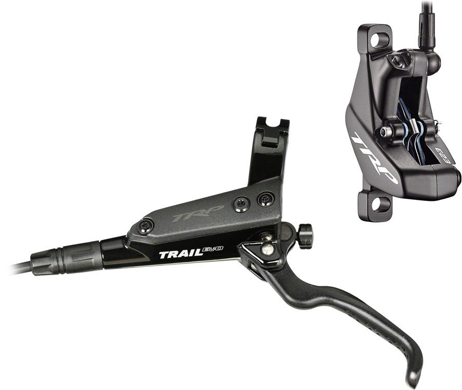 TRP Trail EVO Disc Brake and Lever - Rear, Hydraulic, Post Mount, Black Extremely Cheap Online